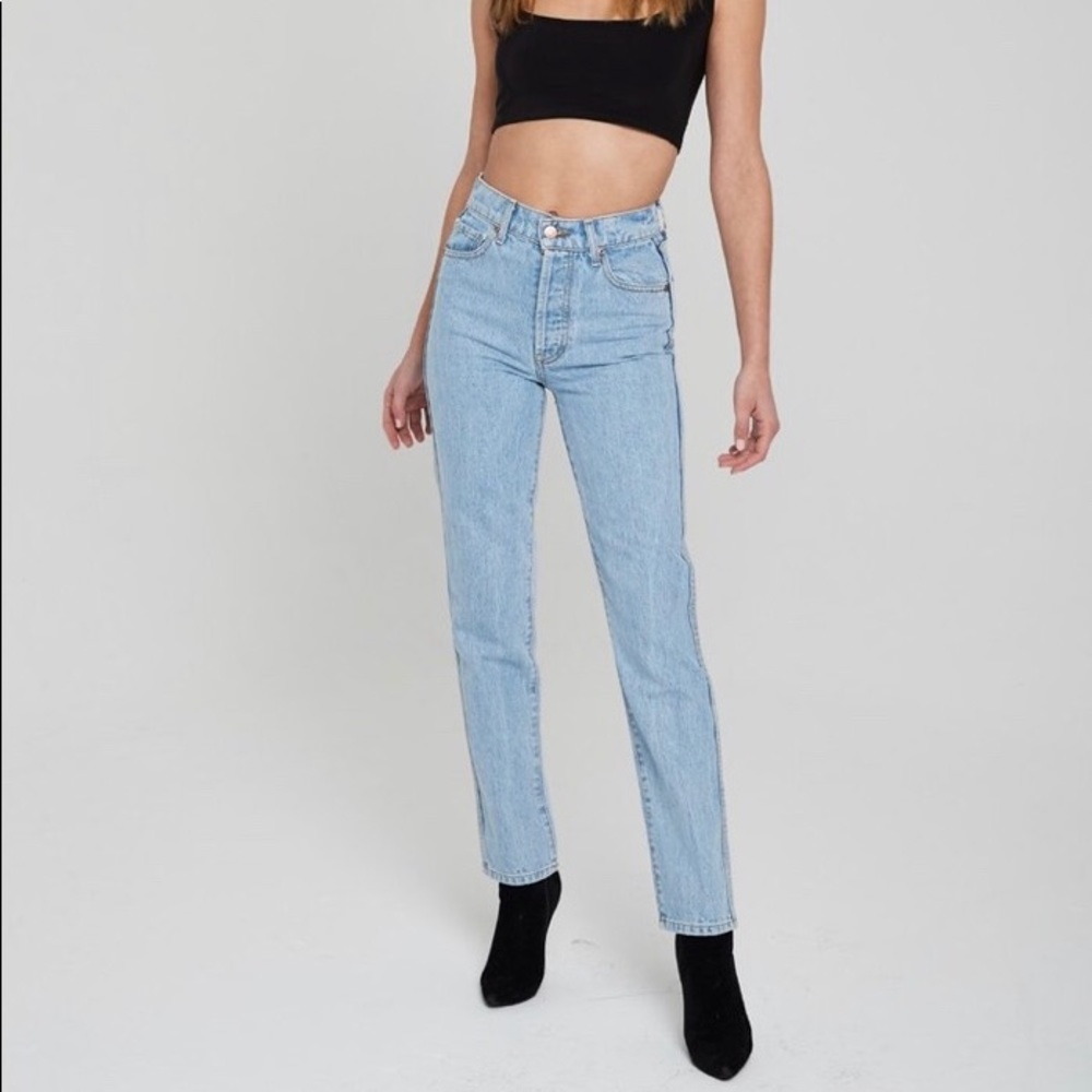 Revice Denim High Waisted Straight Leg Jeans